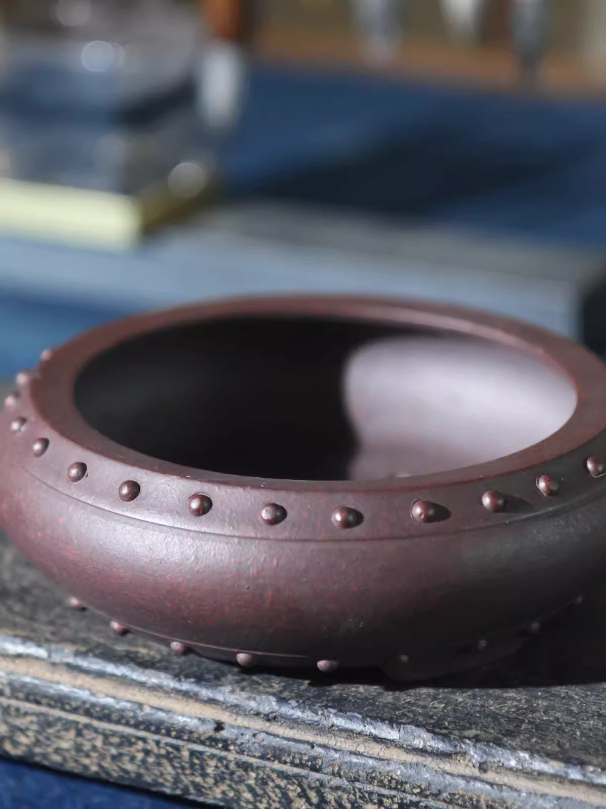 Bonsai Garden Table - Keramische cirkel Bonsai Pot, gemaakt door