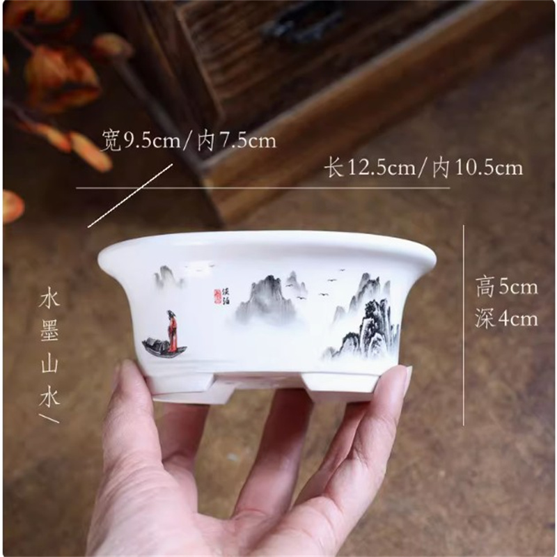 Porselein witte ovale bonsai p - Bonsai Garden Table recensie en prijs