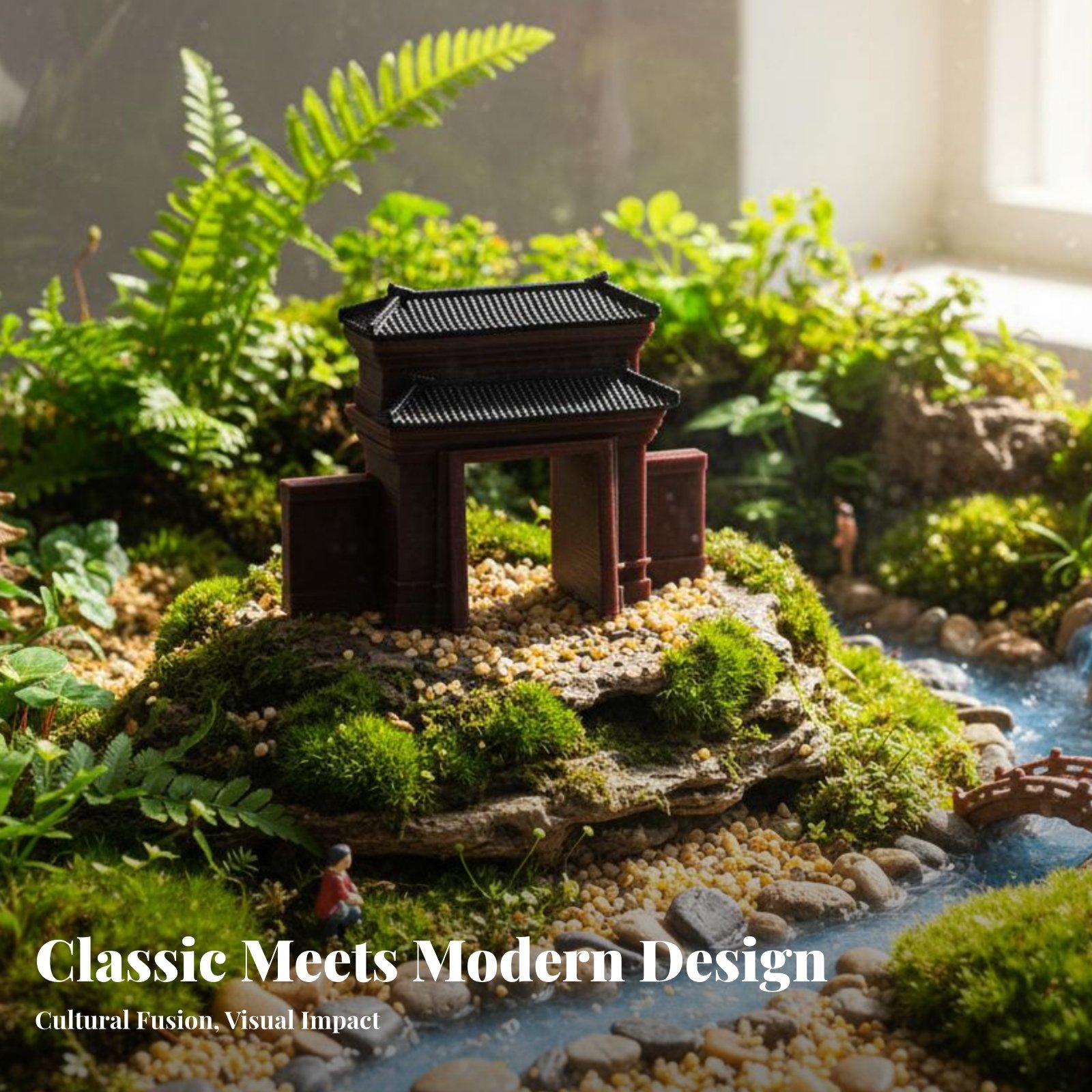 Handgemaakt hars huisje voor b - Bonsai Garden House recensie en prijs