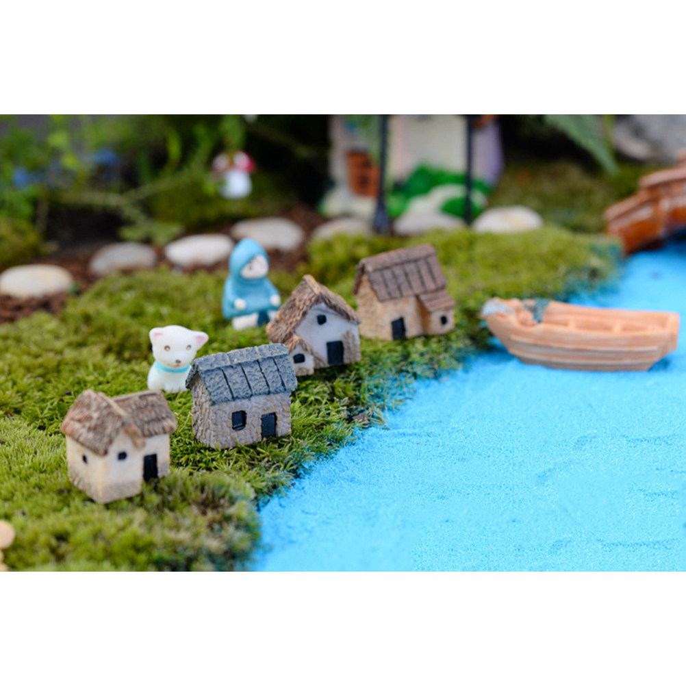 6 stuks miniatuur hutjes met r - Bonsai Garden House recensie en prijs